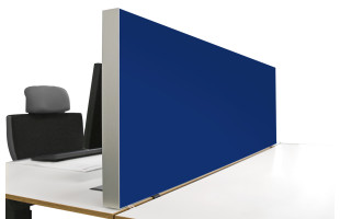 Tischabtrennung 100cm x 50cm x 4,5cm inkl. Alurahmen - Camira® Stoff YS082