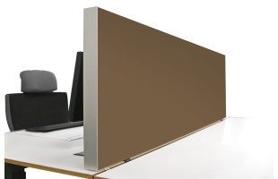 Tischabtrennung 100cm x 50cm x 4,5cm inkl. Alurahmen - Camira® Stoff YS091