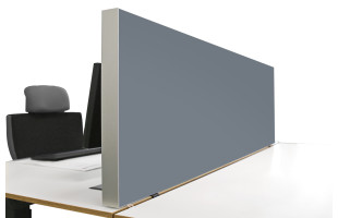 Tischabtrennung 100cm x 50cm x 4,5cm inkl. Alurahmen - Camira® Stoff YS094