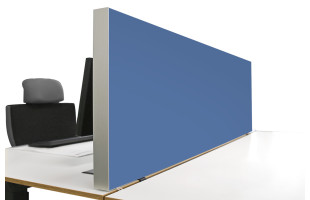 Tischabtrennung 100cm x 50cm x 4,5cm inkl. Alurahmen - Camira® Stoff YS097