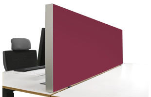Tischabtrennung 100cm x 50cm x 4,5cm inkl. Alurahmen - Camira® Stoff YS101
