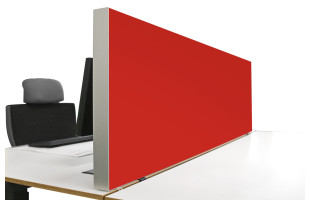 Tischabtrennung 100cm x 50cm x 4,5cm inkl. Alurahmen - Camira® Stoff YS105