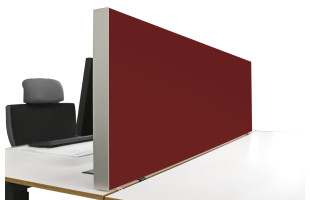Tischabtrennung 100cm x 50cm x 4,5cm inkl. Alurahmen - Camira® Stoff YS136