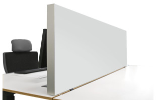 Tischabtrennung 100cm x 50cm x 4,5cm inkl. Alurahmen - Camira® Stoff YS165