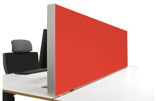 Tischabtrennung 100cm x 50cm x 4,5cm inkl. Alurahmen - Camira® Stoff YS168