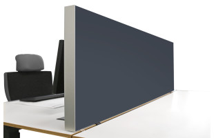 Tischabtrennung 100cm x 50cm x 4,5cm inkl. Alurahmen - Camira® Stoff YS171
