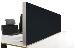 Tischabtrennung 100cm x 50cm x 4,5cm inkl. Alurahmen - Camira® Stoff YS172