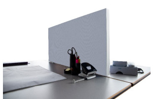 Tischabtrennung 100cm x 50cm x 4,5cm inkl. Alurahmen - Camira® Stoff YS173