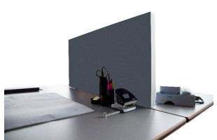 Tischabtrennung 100cm x 50cm x 4,5cm inkl. Alurahmen - Camira® Stoff YS171
