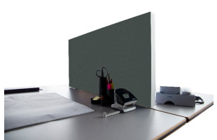 Tischabtrennung 100cm x 50cm x 4,5cm inkl. Alurahmen - Camira® Stoff YS141