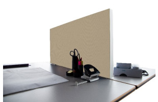 Tischabtrennung 100cm x 50cm x 4,5cm inkl. Alurahmen - Camira® Stoff YS108