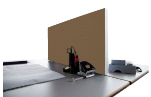 Tischabtrennung 100cm x 50cm x 4,5cm inkl. Alurahmen - Camira® Stoff YS091