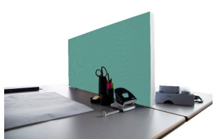 Tischabtrennung 100cm x 50cm x 4,5cm inkl. Alurahmen - Camira® Stoff YS074