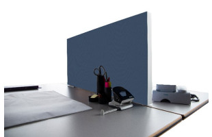 Tischabtrennung 100cm x 50cm x 4,5cm inkl. Alurahmen - Camira® Stoff YS004